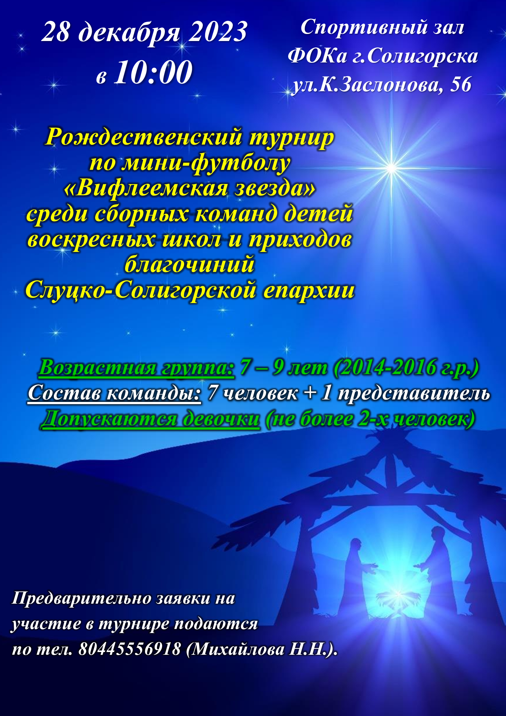 Рождественский турнир по мини-футболу пройдет в Солигорске