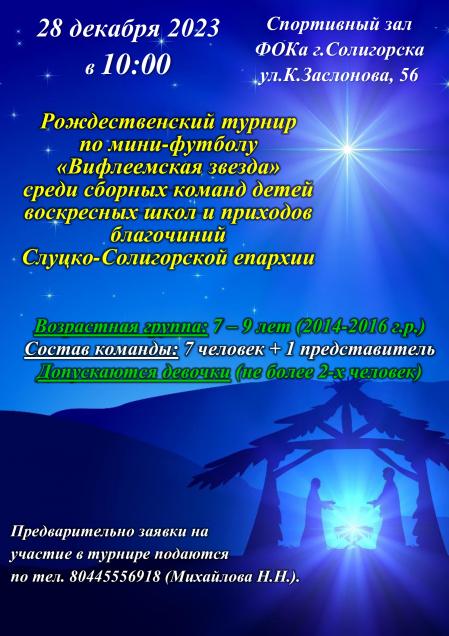 Рождественский турнир по мини-футболу пройдет в Солигорске